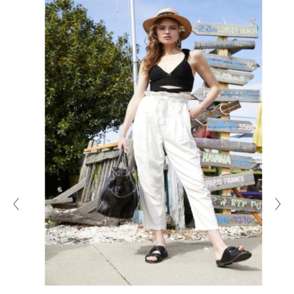 Margate Pleated White Trouser | Poshmark